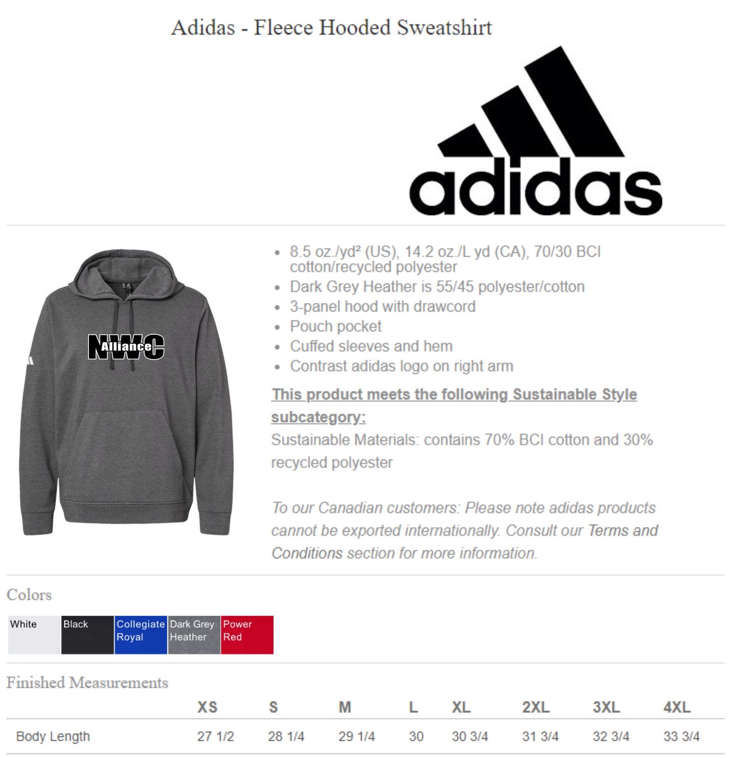 Adidas Hooded Sweatshirt