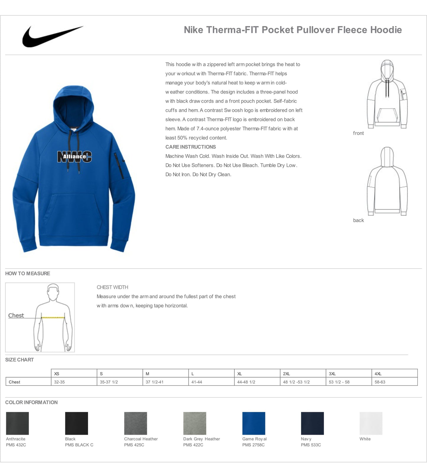 Nike Therma-FIT Pocket Pullover Fleece Hoodie