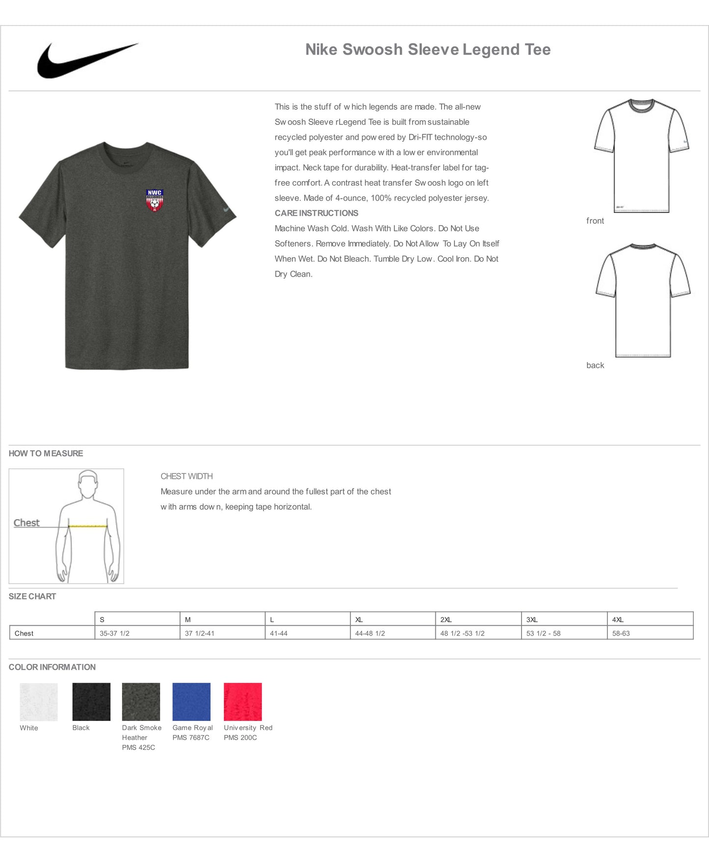 Nike Swoosh Sleeve Legend Tee