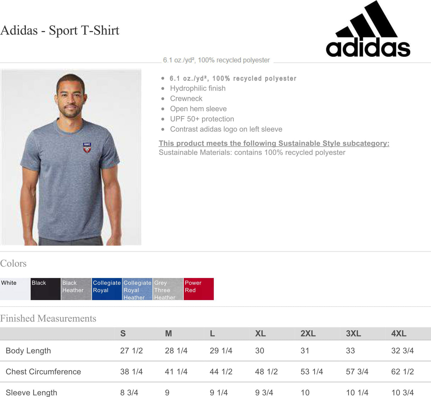 Adidas Sport Short Sleeve T-Shirt