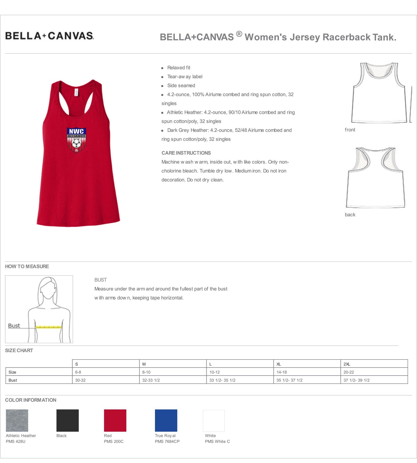 BELLA+CANVAS ® Women’s Jersey Racerback Tank