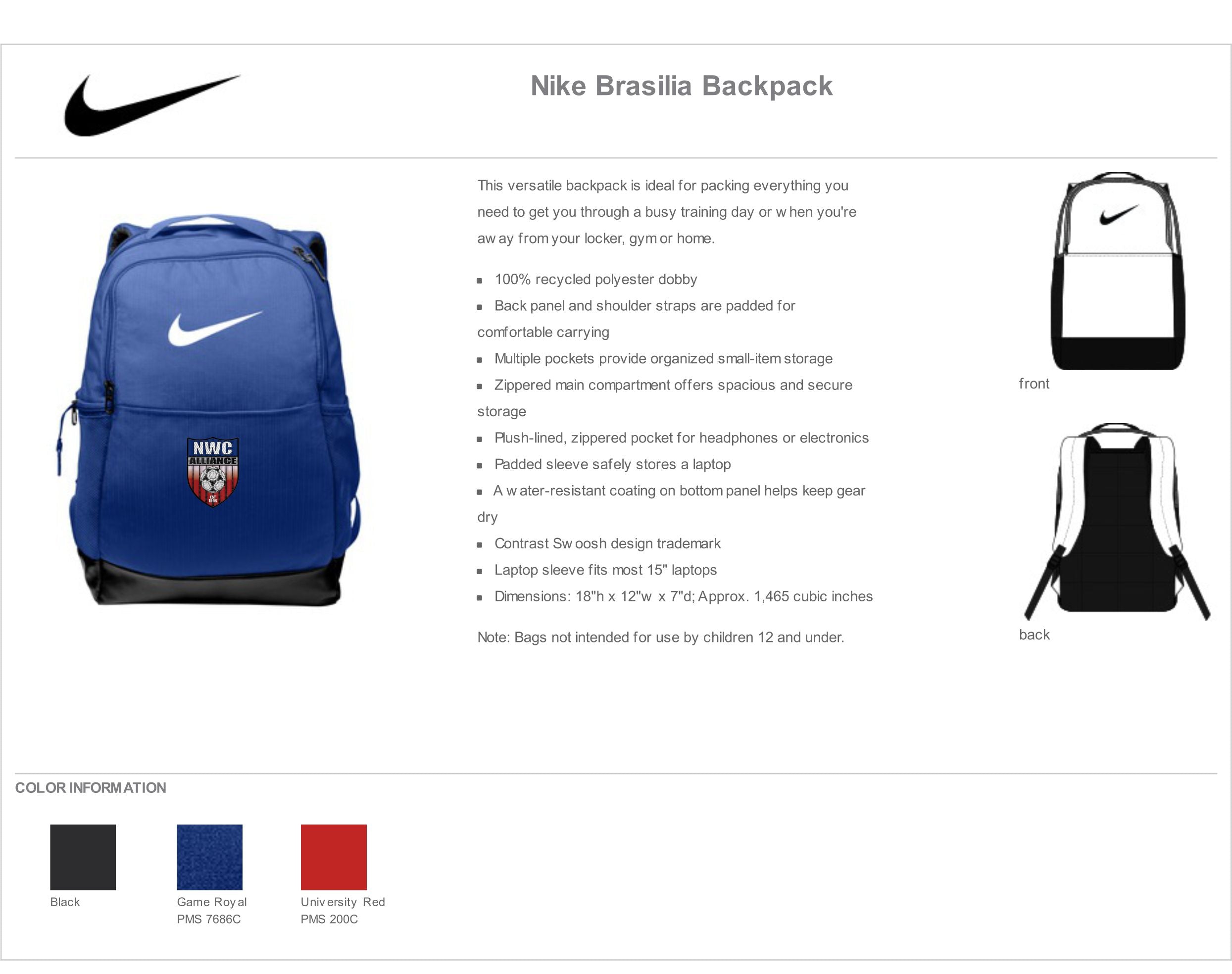 Nike Brasilia Backpack NWC