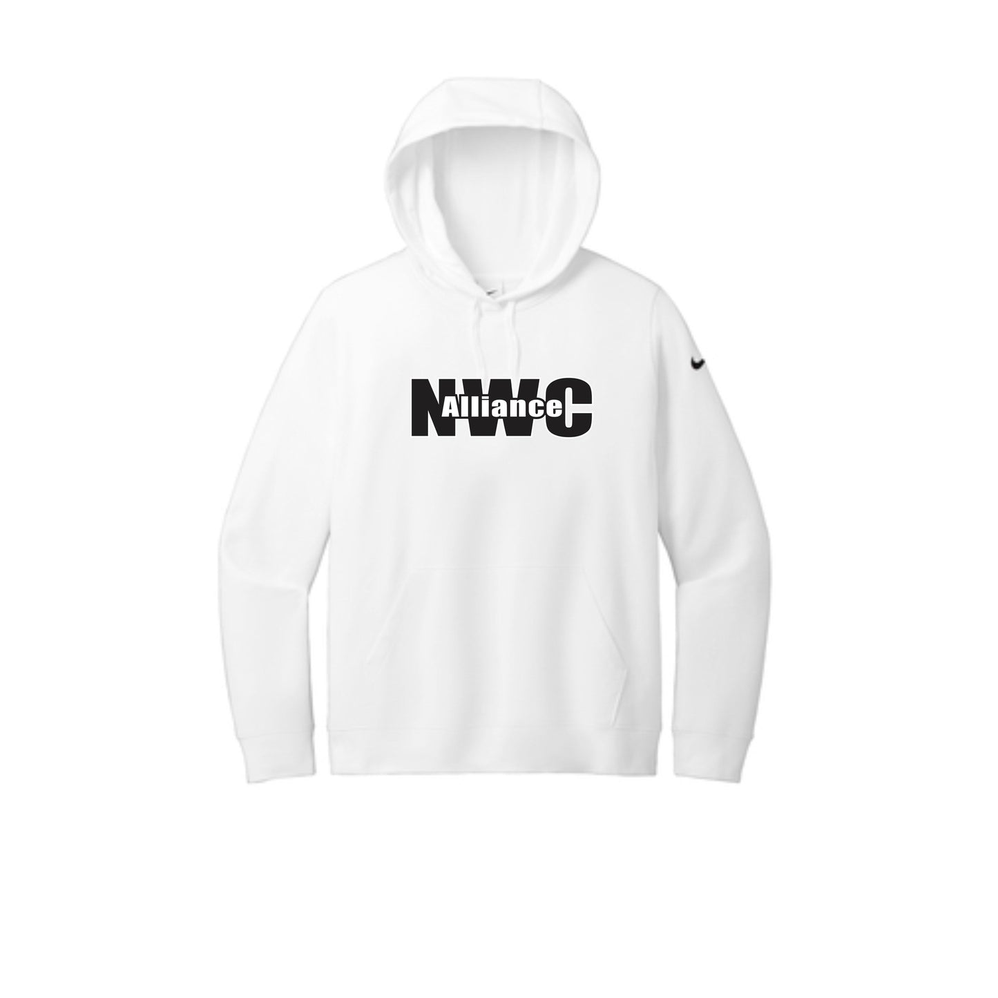 Nike Ladies Club Fleece Sleeve Swoosh Pullover Hoodie