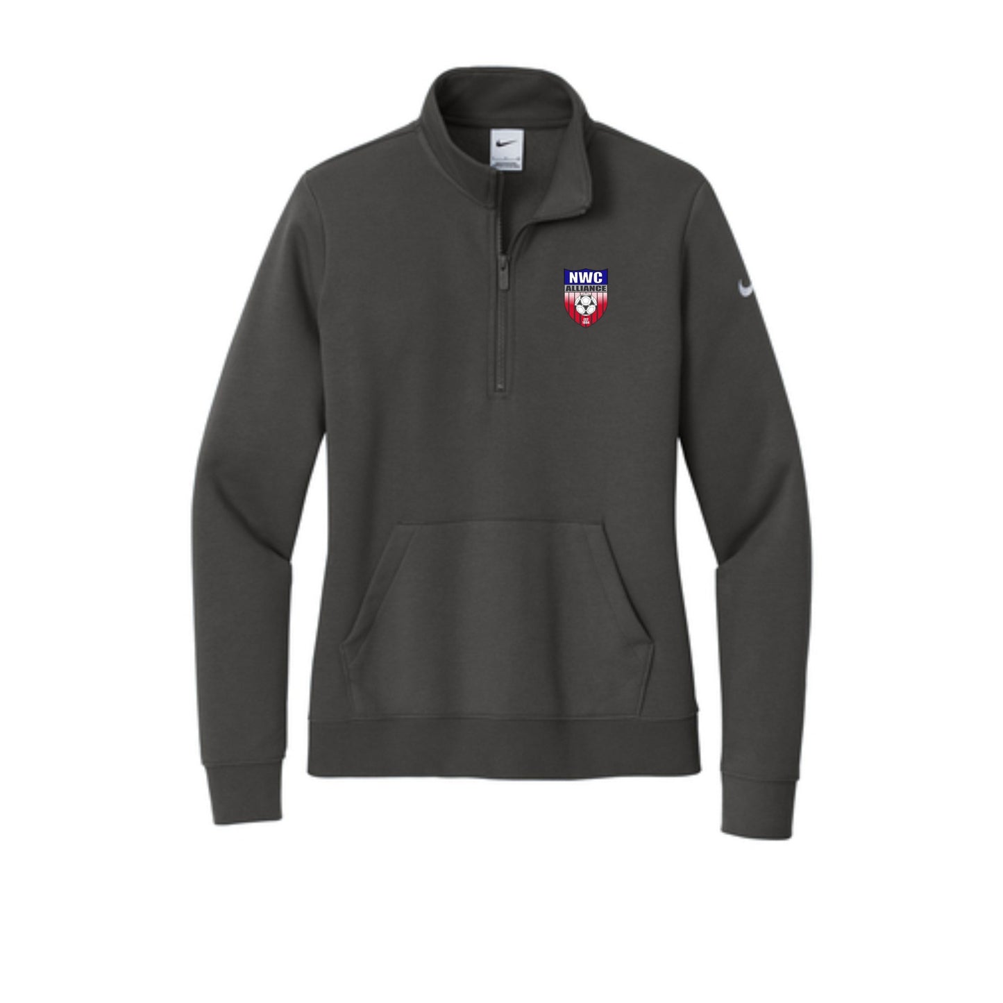 Nike Ladies Club Fleece Sleeve Swoosh 1/2-Zip