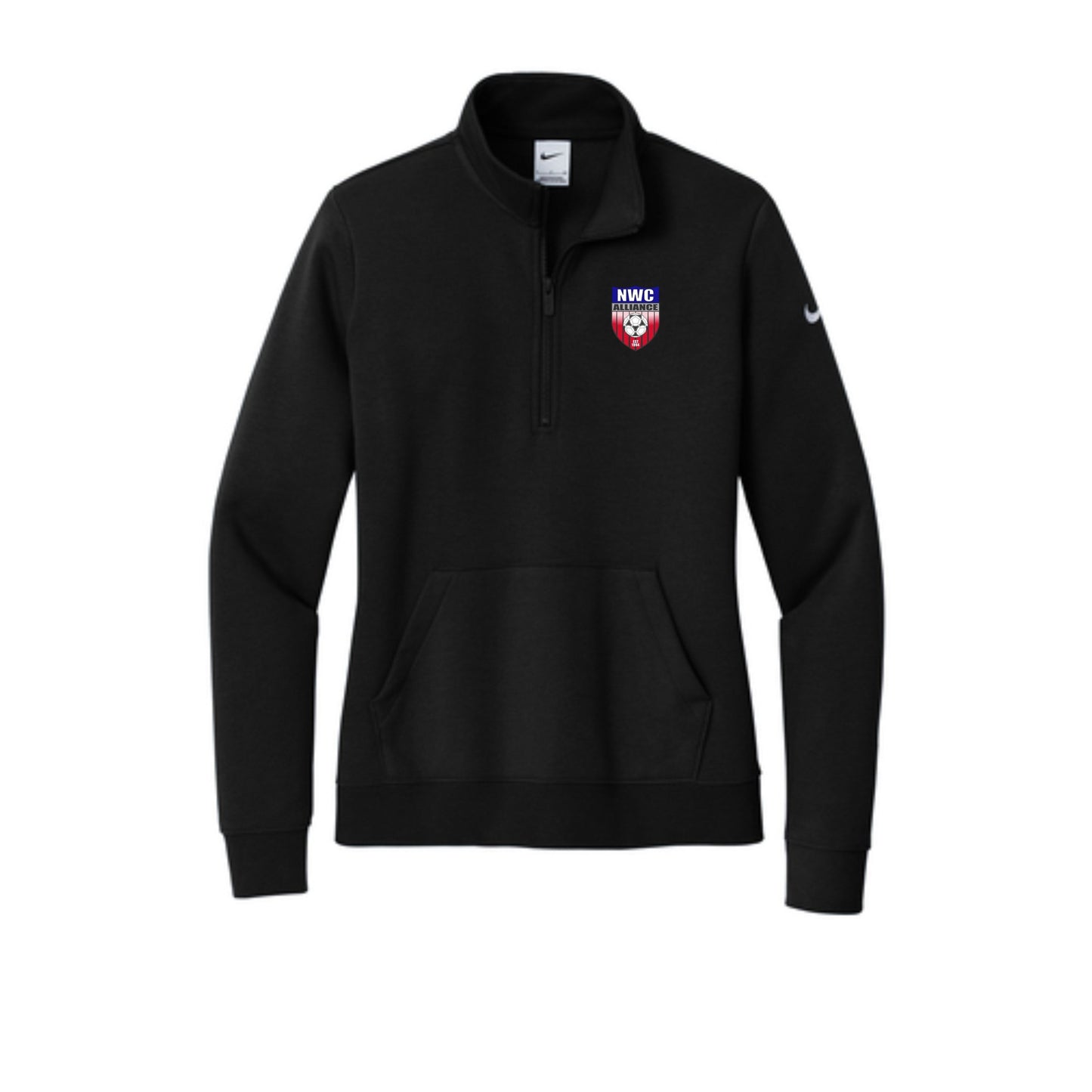 Nike Ladies Club Fleece Sleeve Swoosh 1/2-Zip