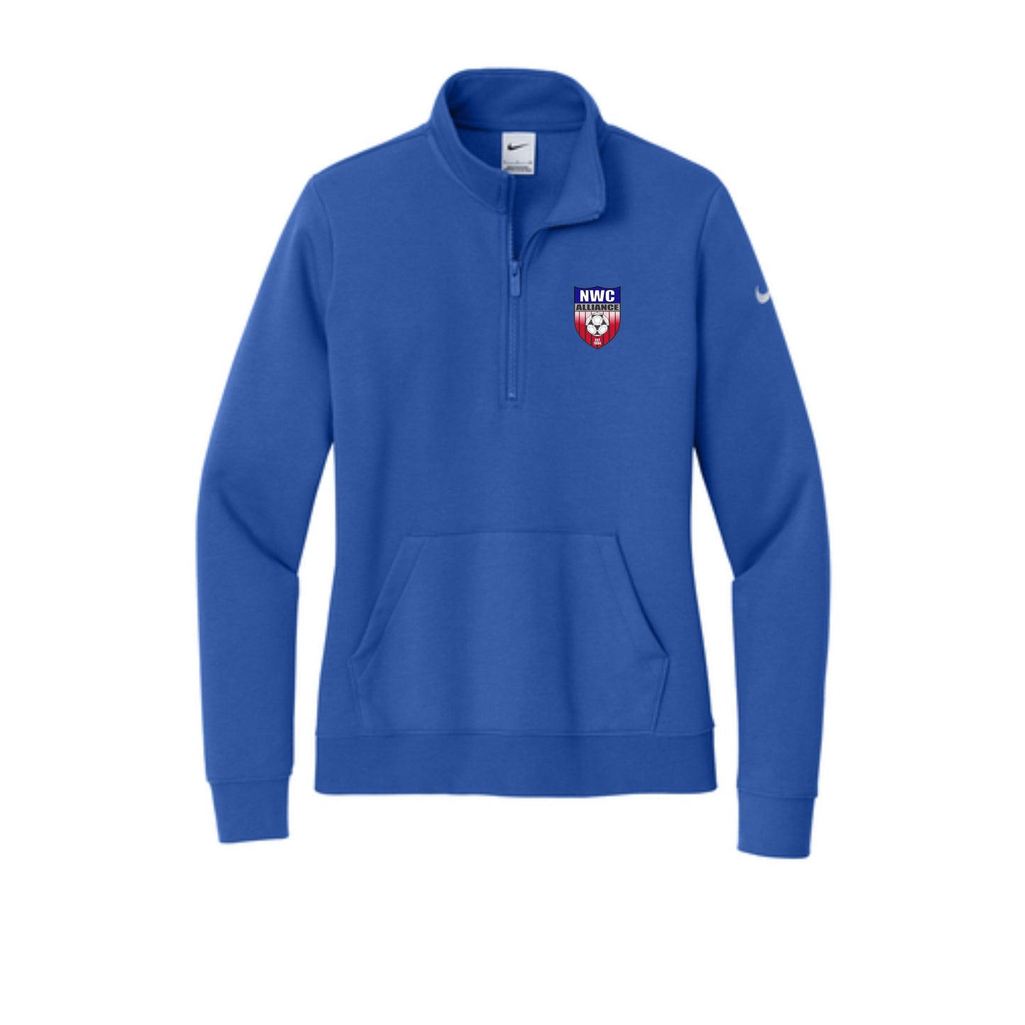 Nike Ladies Club Fleece Sleeve Swoosh 1/2-Zip
