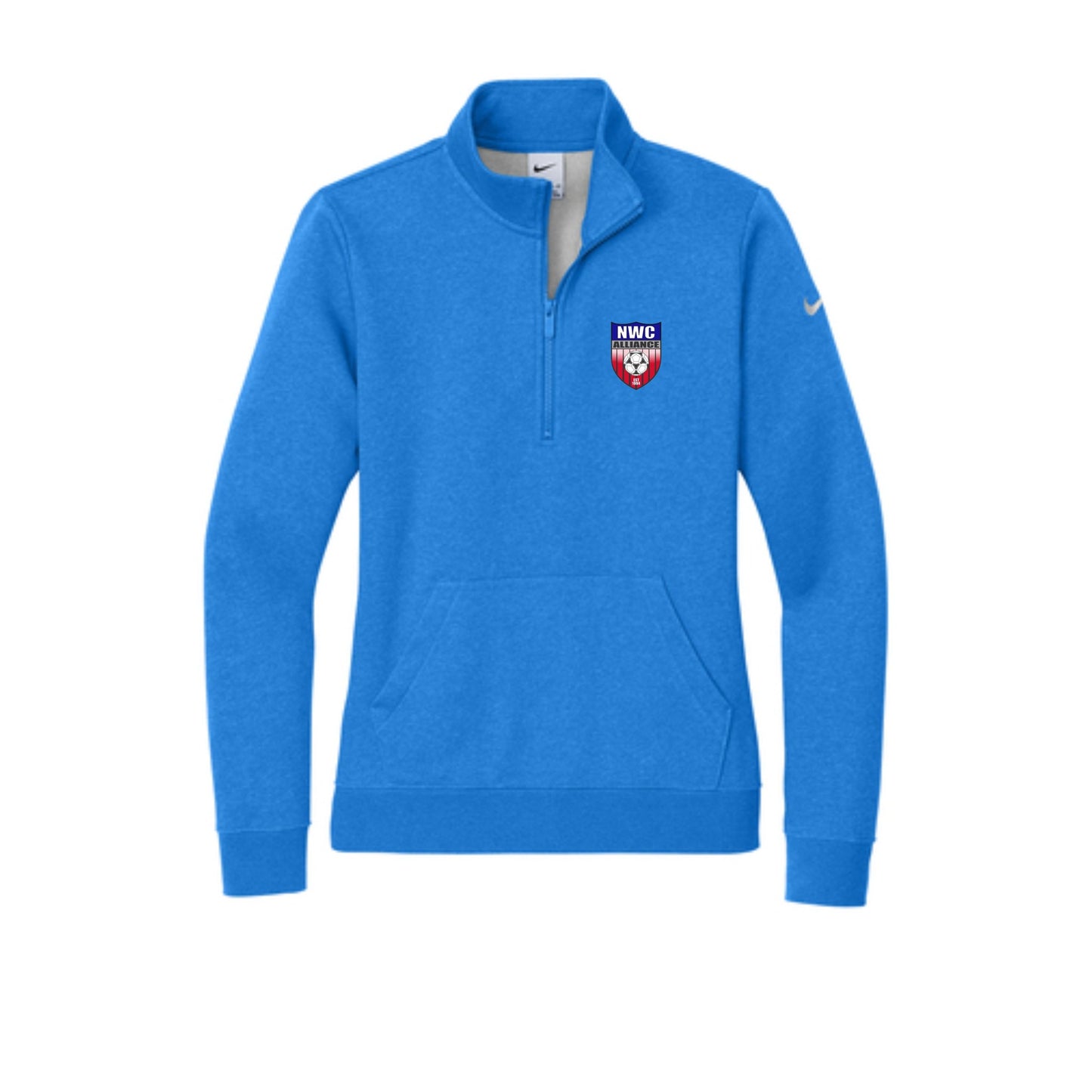 Nike Ladies Club Fleece Sleeve Swoosh 1/2-Zip
