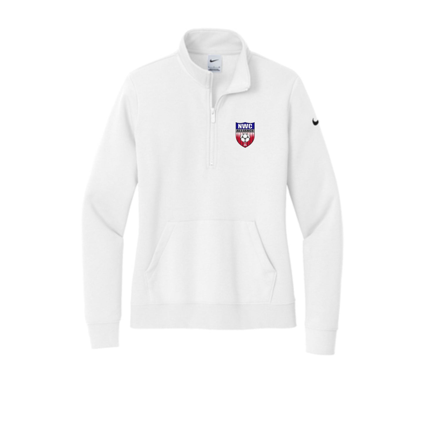Nike Ladies Club Fleece Sleeve Swoosh 1/2-Zip