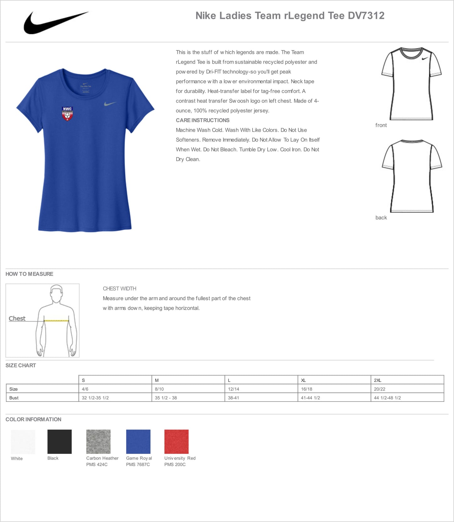 Nike Ladies Team Legend Tee