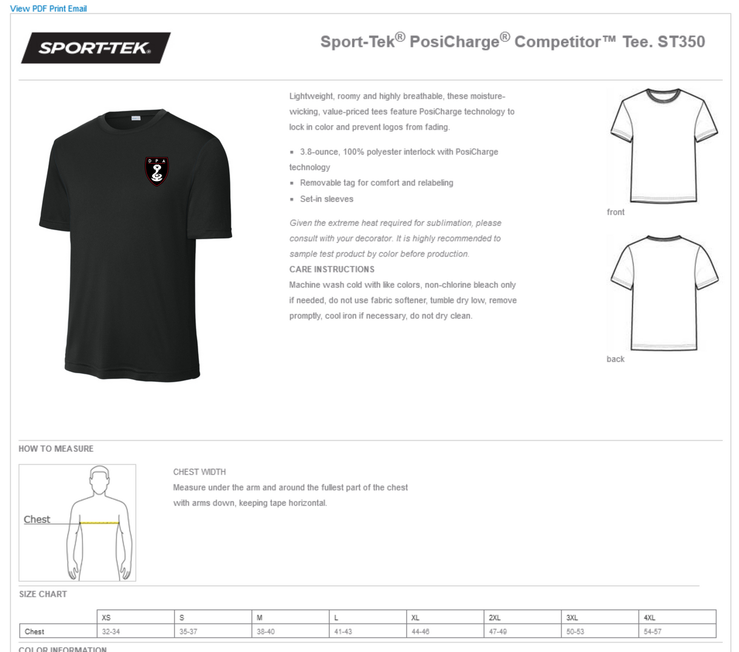 DPA Adult DriFit Training Shirt